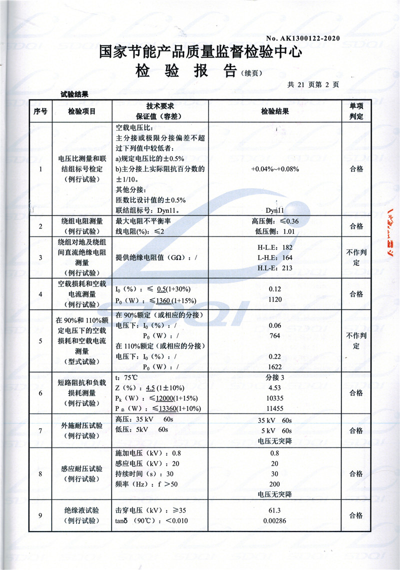 高低压试验报告-S11-1250任丘任丘任丘油浸式变压器-2.jpg